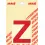 Pickup letter z 80mm rood