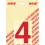Pickup cyfer 4 80mm rood