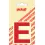 Pickup letter e 60mm rood