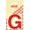 Pickup letter g 60mm rood