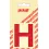 Pickup letter h 60mm rood