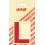 Pickup letter l 60mm rood