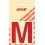 Pickup letter m 60mm  rood