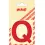 Pickup letter q 60mm rood