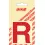 Pickup letter r 60mm rood
