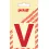 Pickup letter v 60mm rood