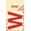 Pickup letter w 60mm rood