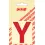 Pickup letter y 60mm rood