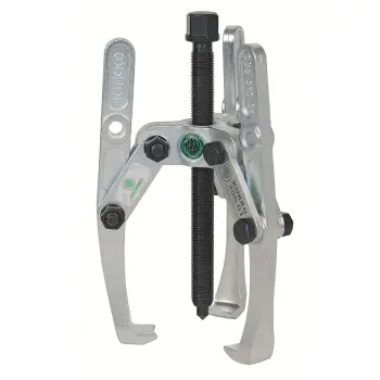 Afbeelding KUKKO 3-armige universele trekker met instelbare spandiepte, lange hydraulische spindel en zwenkbare trekhaken series 206