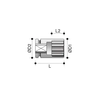 Rami slagmoerdopsleutel 1/2x20mm