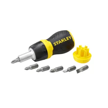 Afbeelding STANLEY multibit stubby schroevendraaier met ratel 0-66-358