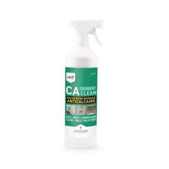 Reiniger voor het ontkalken en het verwijderen van roestafzetting in alle sanitaire voorzieningen met zuurbestendige betegeling.

Veilig in gebruik en ideaal op verchroomde of inox kranen en leidingen.

Wordt aangeraden voor het reinigen van kunststoffen of inox installaties die vaak met alkalische producten gereinigd worden en die veelvuldig met water worden nagespoeld.

Dankzij het schuim werkt het produkt langer in op de vervuiling en zakt niet weg.