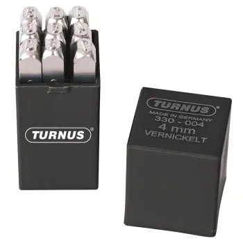 Afbeelding TURNUS set slagcijfers, extra zware kwaliteit, glansverzinkt, 9-delig series 330