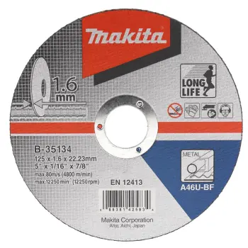 Afbeelding Makita doorslijpsch. 125x1,6mm metaal B-35134