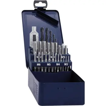 Afbeelding FORUM handtappenset, metrisch m3-m12, blank, 29-dlg.