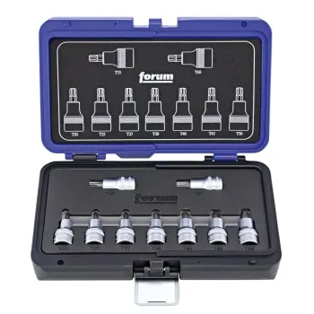 Afbeelding FORUM schroefbitset 1/2" voor binnen-torx®-schroeven, 9-delig