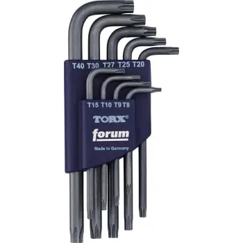 Afbeelding FORUM haakse stiftsleutelset voor binnen torx®-schroeven 9 stuks