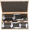 Buitenschroefmaten set, 4-delig, 0-100 mm