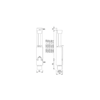 Kws deurvastzetter 90mm zilverkleur
