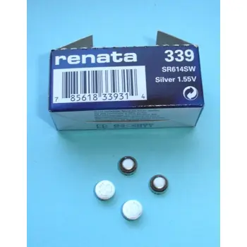 Afbeelding Renata knoopcel zilveroxide Watch