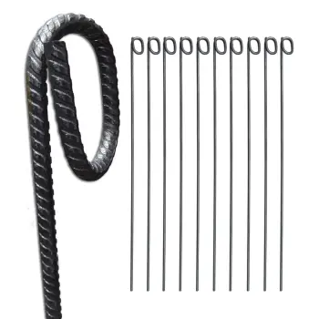 Grondpennen 10mm met KRUL tbv afzetgaas - set 10 stuks