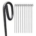 Grondpennen 10mm met KRUL tbv afzetgaas - set 10 stuks