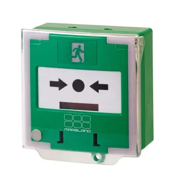 Afbeelding Alarmdrukknop PRO groen, LED, 3-polig, inclusief afdekraam