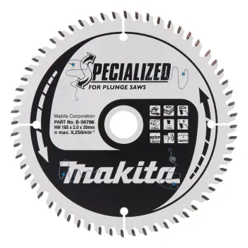 Afbeelding Makita zaagb mdf 165x20x2 60t B-56786