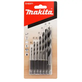 Afbeelding Makita houtspiraalborenset 8-dlg 1/4 D-62371