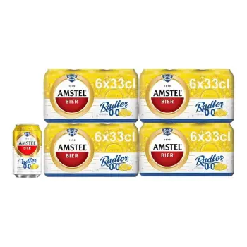 Amstel bier radler 0% 4x6 blik 33cl