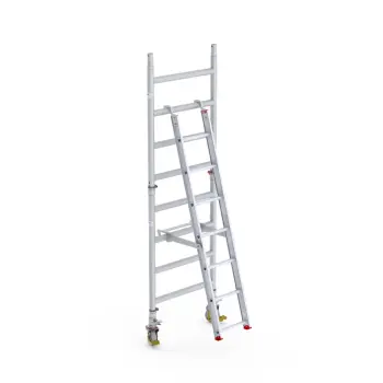 Clip-in steigerladder in gebruik