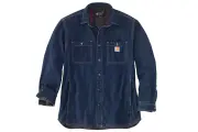 Afbeelding Carhartt spijkeroverhemd met relaxte pasvorm, fleecevoering en drukknopen 105605