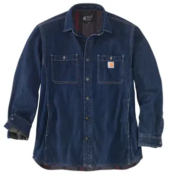 Afbeelding Carhartt spijkeroverhemd met relaxte pasvorm, fleecevoering en drukknopen 105605