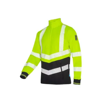 Sioen sweater Corran fluor geel/marine L