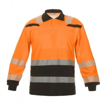 Hydrowear polo Tanna lm fl. oranje/zwart L
