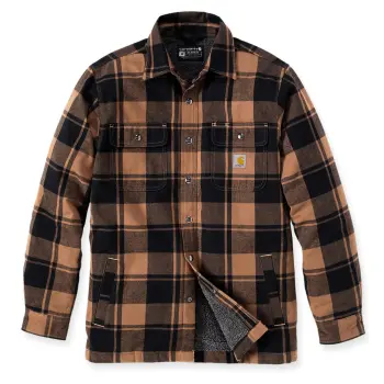 Afbeelding Carhartt overshirt van zwaar flanel met relaxte pasvorm en sherpavoering 105939