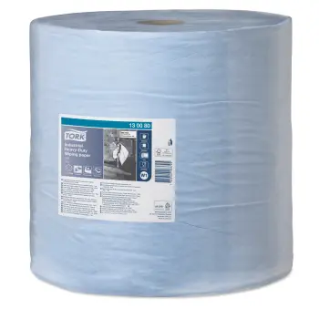 Tork Industrial Heavy-Duty Rol Poetspapier 3-laags Blauw W1