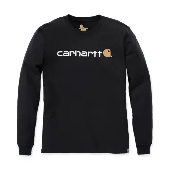 Carhartt t-shirt logo lange mouw zwart M