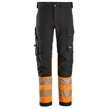 Snickers broek 6335 zwart/hi-vis oranje 64