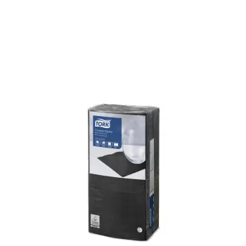 Tork Cocktailservet 24x24cm 2-laags 1/4-vouw 12x200 zwart