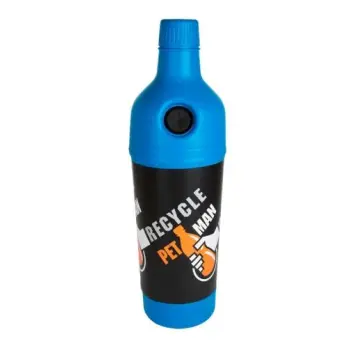 Petman flessen afvalbak 210 lier blauw