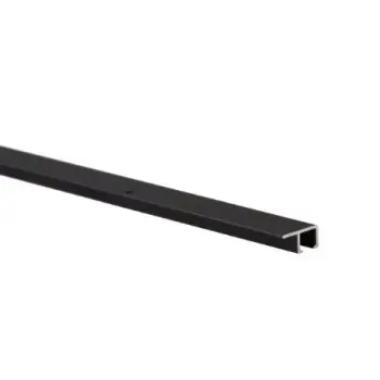 Schildery u-rail zwart        300cm