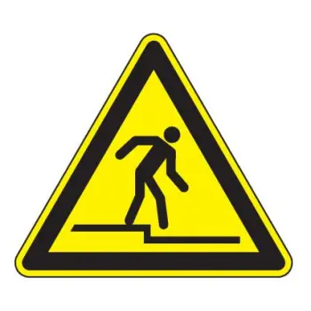 Waarschuwingssticker driehoek 200mm afstapje