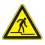 Waarschuwingssticker driehoek 200mm afstapje