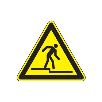 Waarschuwingssticker driehoek 400mm afstapje