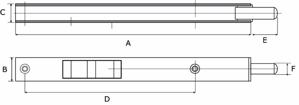Lijntekening bascule kantschuif recht model