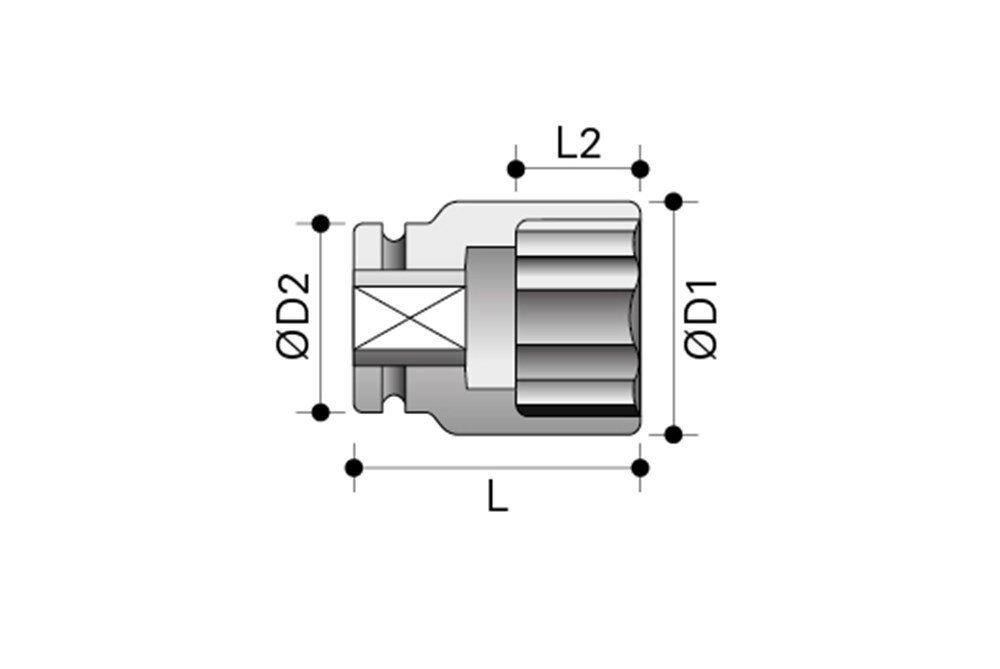 Rami slagmoerdopsleutel    3/4x46mm
