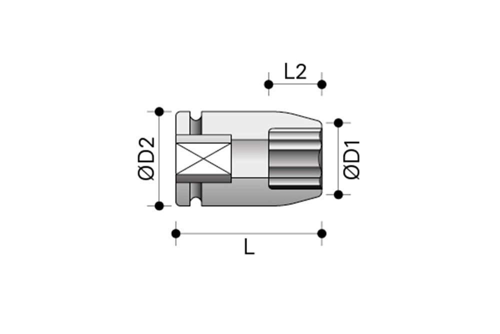 Rami slagmoerdopsleutel    3/4x20mm
