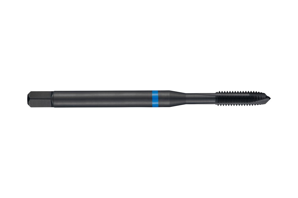 Afbeelding Dormer shark m machinetap, hss-e-pm, doorlopende gaten, m3-m30, blauwring E240
