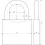 Abus hangslot 40mm zwart t84mb/40